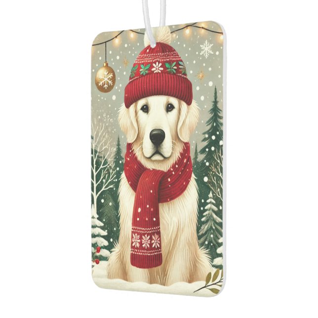 Ambientador Golden Retriever in Festive Sweater - Cozy Christm (Izquierda)