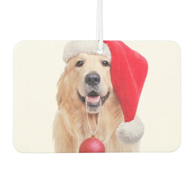 Ambientador Golden Retriever Santa Air Freshener (Anverso)