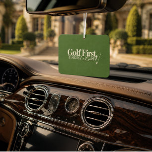 Ambientador 'Golf Primero, Tareas Después' Divertido Clásico V