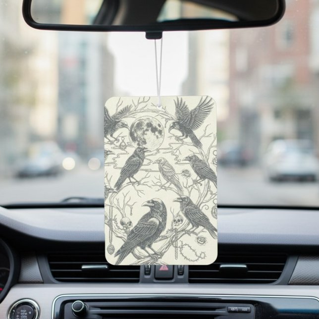 Ambientador Gothic Raven Dark Academia (Raven and moon air freshener)