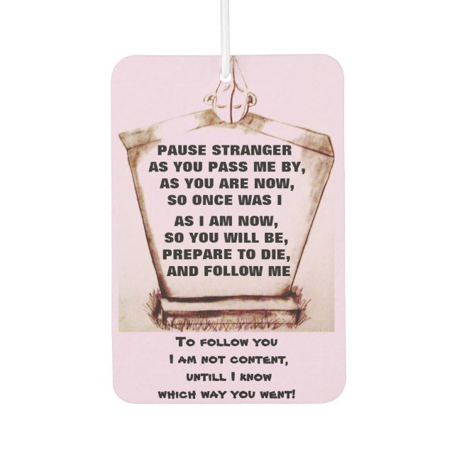 AMBIENTADOR GRAVESTONE, PAUSE POEM EXTRAÑO (Anverso)