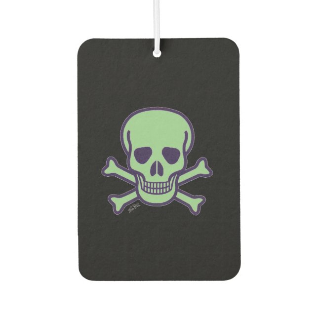 Ambientador Green Skull black car air freshender (Anverso)