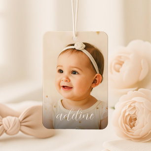 Ambientador Guión de nombre de foto del bebé del personalizado