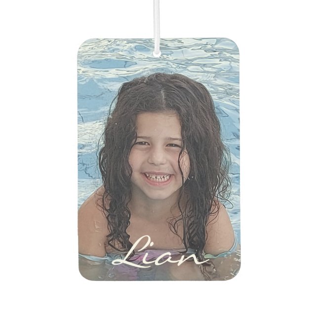 Ambientador guión elegante foto personalizada de dos lados (Anverso)