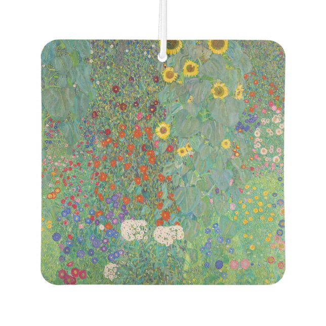Ambientador Gustav Klimt - Jardín de campo con girasoles (Anverso)