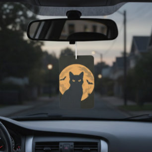 Ambientador Halloween con silueta de gato negro espeluznante