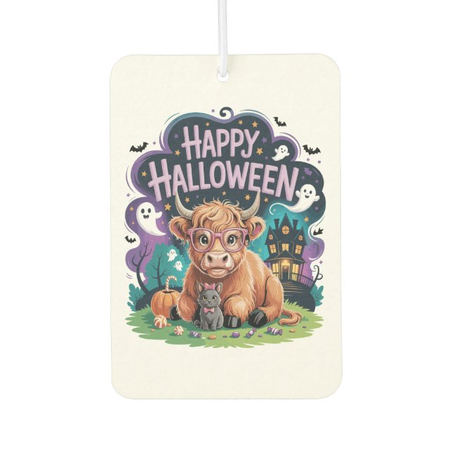 Ambientador Halloween Cute Highland Cow (2) (Anverso)