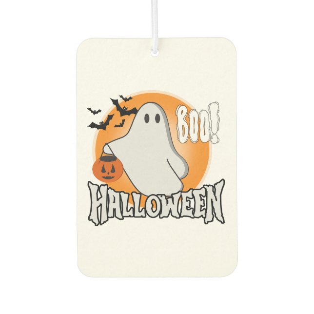 Ambientador Halloween Fantasma Boo Air Freshener - Calabaza es (Anverso)
