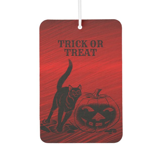 Ambientador Halloween Party Evil Black Cat Pumpkin Red Scary (Anverso)
