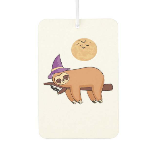 Ambientador Halloween Witch Sloth Oversized T-Shirt (Anverso)