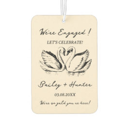 Ambientador hand drawn Couple Swan Whimsical Wedding