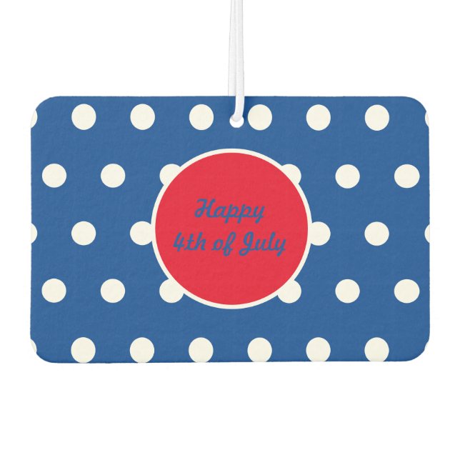 Ambientador Happy 4th of July Car Air Freshener (Blue & White) (Anverso)