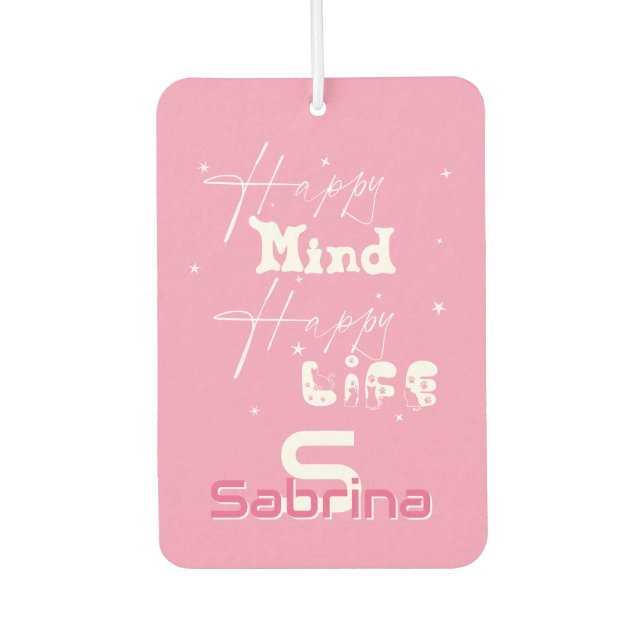 Ambientador Happy Mind Happy Life Cute Air Freshener (Anverso)