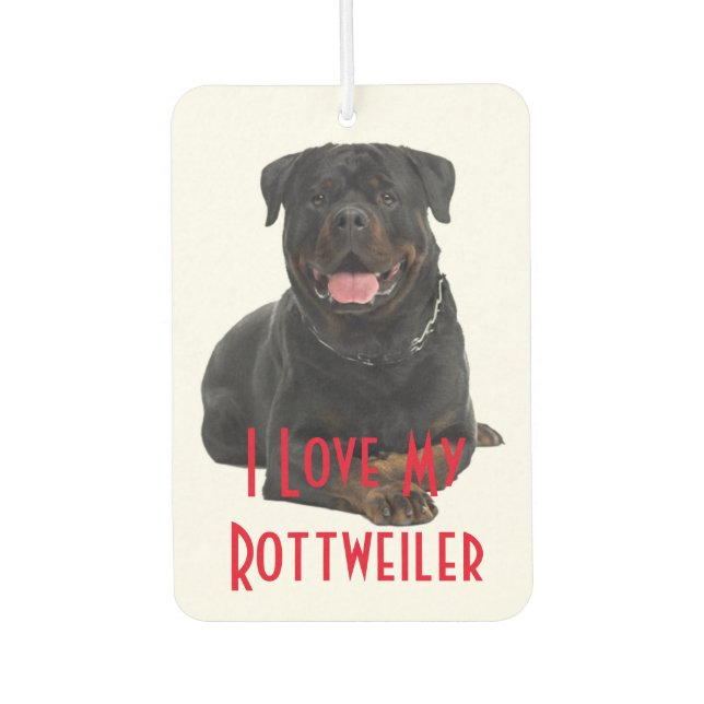 Ambientador Heart Air Freshener/I Love My Rottweiler (Anverso)