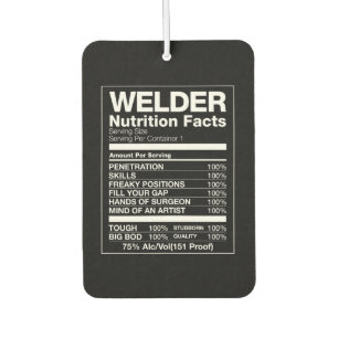 Ambientador Hechos de nutrición de soldadura