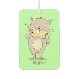 Ambientador Hermoso hámster sonriente lindo con personalizado 