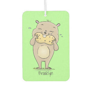 Ambientador Hermoso hámster sonriente lindo con personalizado 