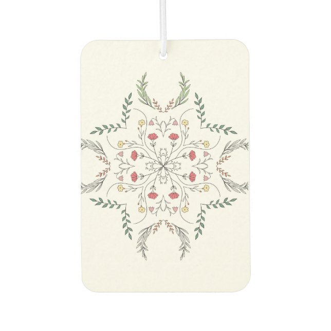 Ambientador Hermoso patrón de flores, mandala (Anverso)