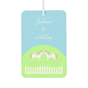 Ambientador Hermoso Personalizado de caballos Boda blanco