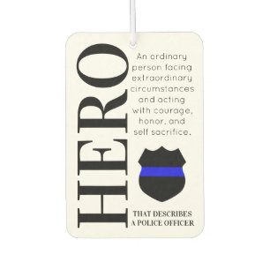 Ambientador Héroe de policía Thin Blue Line Gracias