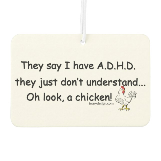 Ambientador Humor de pollo para ADHD (Reverso)