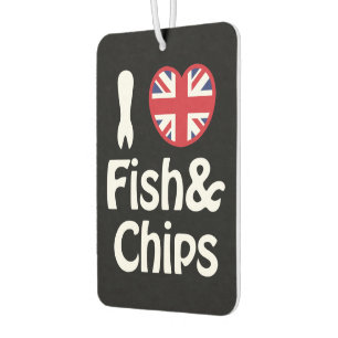 Ambientador I Heart [Love] Fish & Chips Air Freshener