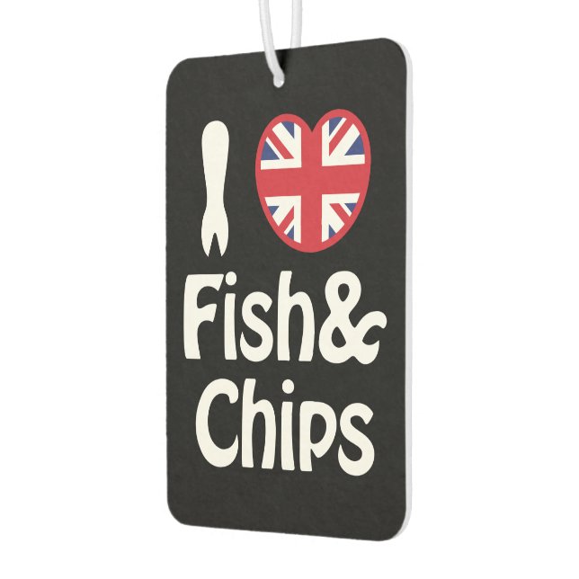 Ambientador I Heart [Love] Fish & Chips Air Freshener (Izquierda)