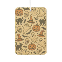 Iconos retro espeluznantes en el fondo de la crema