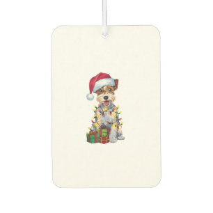 Ambientador Iluminación de Navidad Santa Terrier Sedoso Perro 