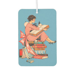 Ambientador Ilustración de amante de libros antiguos leyendo