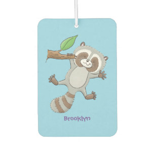 Ambientador Ilustracion de bebé de raccoon feliz lindo