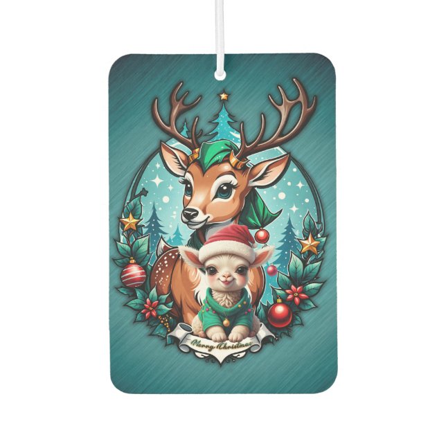 Ambientador Ilustracion de Navidades alegres e invitantes (Anverso)