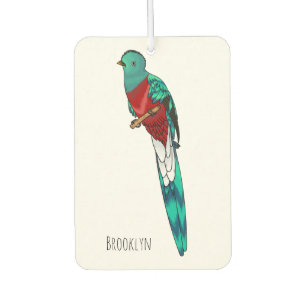 Ambientador Ilustracion de personalizado de aves quetzales res