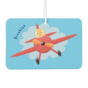 Ambientador Ilustracion de personalizado de avión rojo que vue