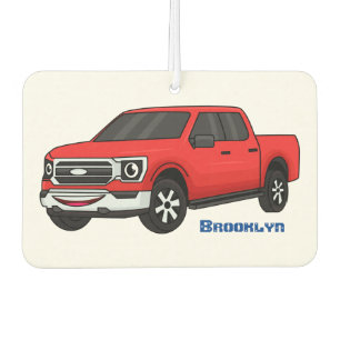 Ambientador Ilustracion de personalizado de camioneta roja