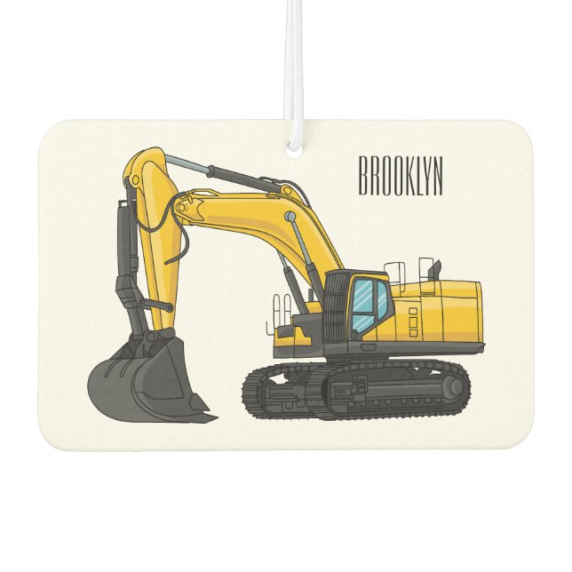 Ambientador Ilustracion de personalizado de excavadora de rast (Anverso)