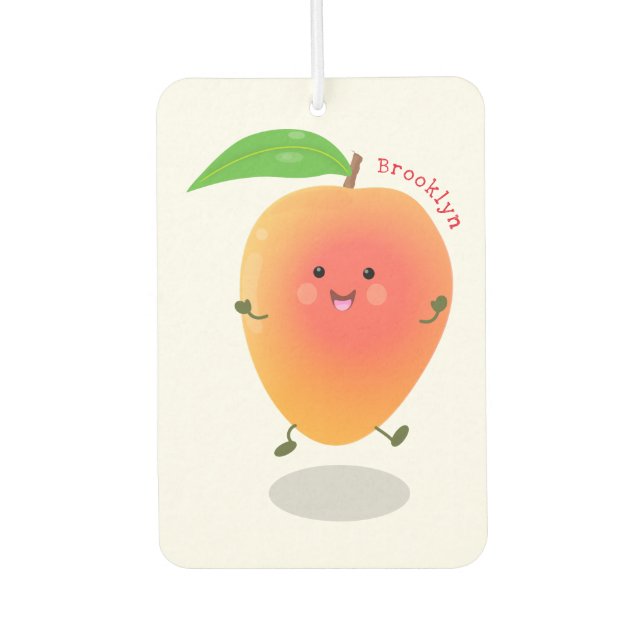 Ambientador Ilustracion de personalizado de mango feliz (Anverso)