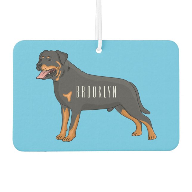 Ambientador Ilustracion de personalizado de perro de Rottweile (Anverso)