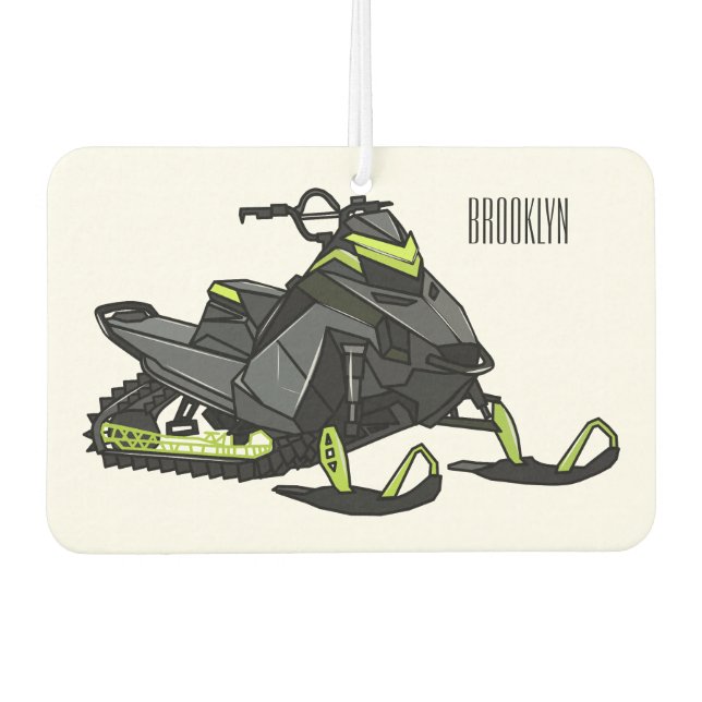 Ambientador Ilustracion de personalizado para motos de nieve (Anverso)