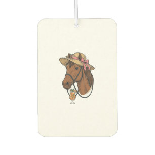 Ambientador Ilustración de sombrero de verano cóctel caballo v