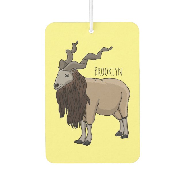 Ambientador Ilustracion del personalizado de cabras Markhor (Anverso)