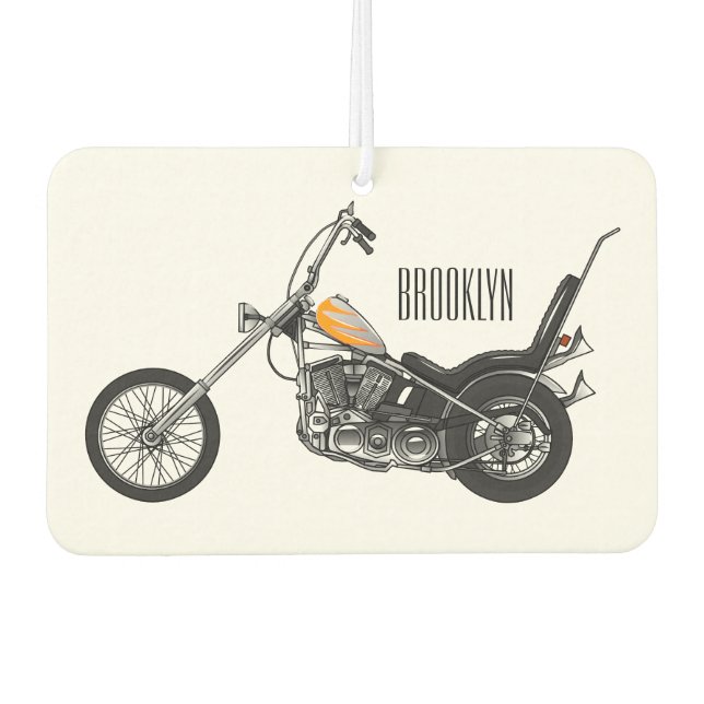 Ambientador Ilustracion personalizado Chopper Motorcycle 1950 (Anverso)