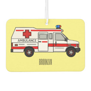 Ambientador Ilustracion personalizado de ambulancia
