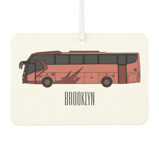 Ambientador Ilustracion personalizado de autobús (Anverso)