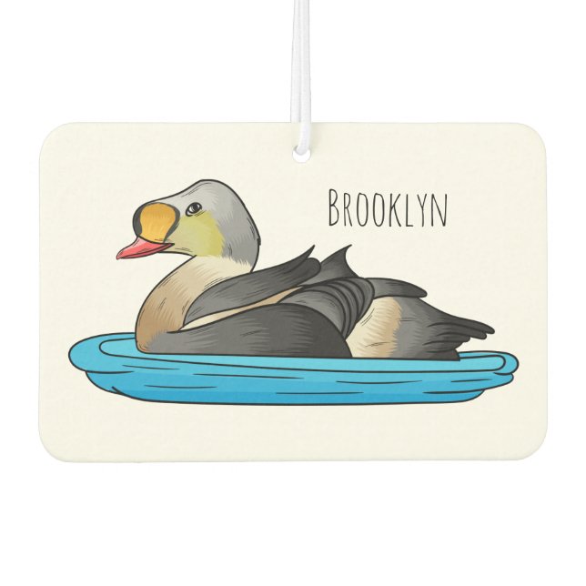 Ambientador Ilustracion personalizado de aves King eider (Anverso)
