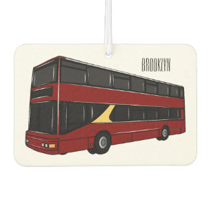 Ambientador Ilustracion personalizado de bus de dos pisos
