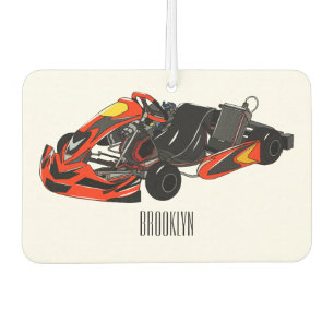 Ambientador Ilustracion personalizado de carreras de Kart