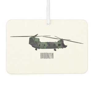 Ambientador Ilustracion personalizado de helicóptero del ejérc