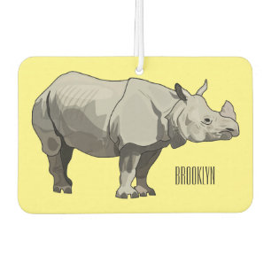Ambientador Ilustracion personalizado de Javan rhinoceros