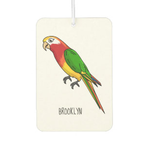 Ambientador Ilustracion personalizado de loro feliz